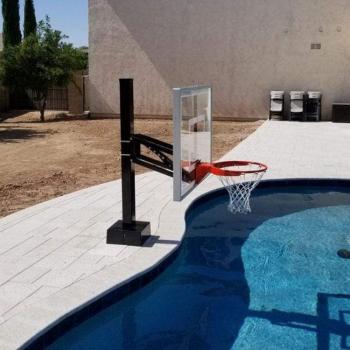 In-Ground Adjustable Poolside Basketball Hoop